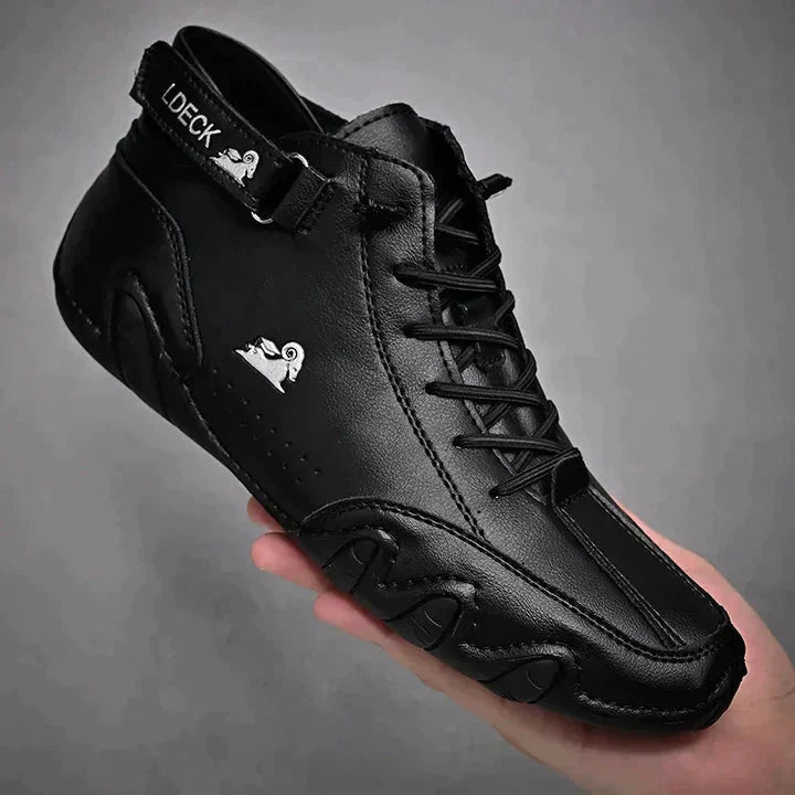 Lekkie męskie sneakersy outdoorowe z oddychającego materiału - Czarny