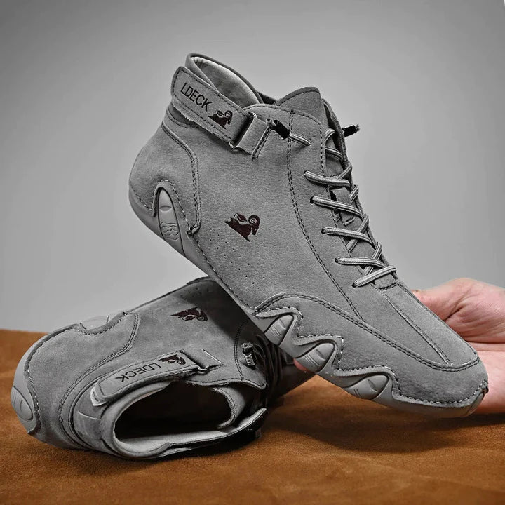 Lekkie męskie sneakersy outdoorowe z oddychającego materiału - Szary