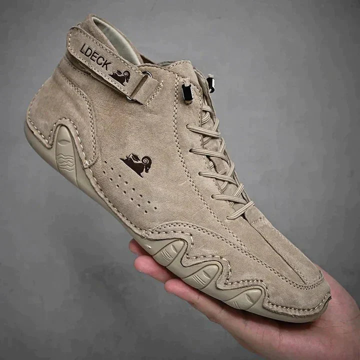 Lekkie męskie sneakersy outdoorowe z oddychającego materiału - Khaki