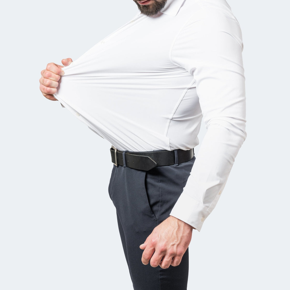 Elastyczna koszula slim fit z niegniotącego materiału - Biały
